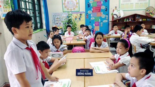 Hình ảnh minh họa về một lớp học được tổ chức theo mô hình VNEN (Ảnh: giaoduc.net.vn)