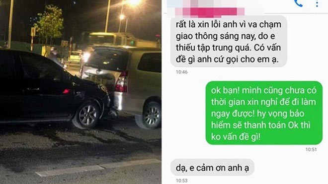 Vụ đâm xe trên phố Hà Nội và tin nhắn tài xế nhận được sau khi trở về nhà