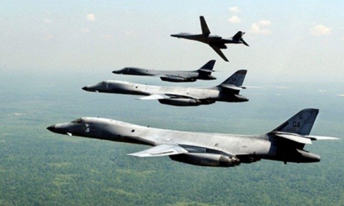 Oanh tạc cơ B-1, vũ khí được cho là chủ lực của Mỹ trong trường hợp tấn công phủ đầu Triều Tiên. Ảnh: USAF.