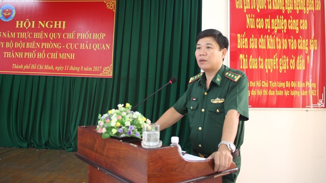 Thượng tá Trần Thanh Đức, Phó chỉ huy trưởng Bộ chỉ huy Bộ đội Biên phòng TPHCM. Ảnh Việt Văn.