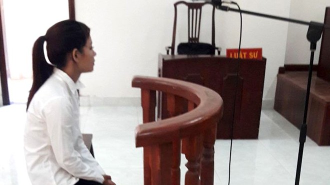 Thạch Thị Bé Trúc tại phiên tòa lần thứ tư. Ảnh: Tân Châu