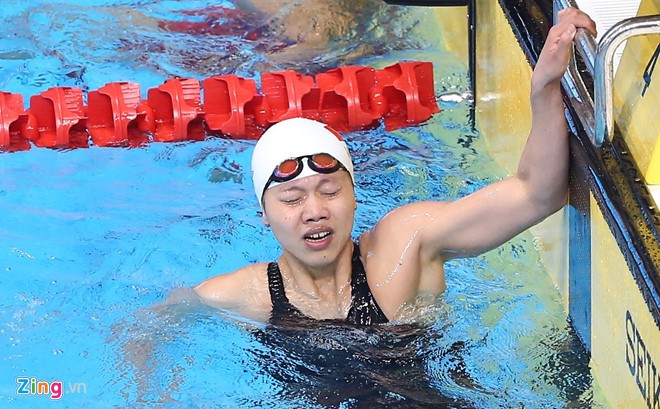Ánh Viên thi đấu dưới sức ở nội dung 200 m bơi bướm tối 21/8.