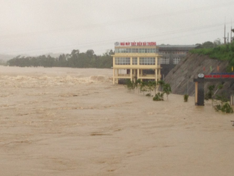 Ngập lụt một số nơi trên địa bàn tỉnh Thanh Hóa. Ảnh: Hoàng Lam