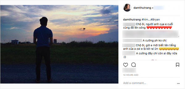 Đàm Thu Trang khoe ảnh Cường Đô La trên Instagram cá nhân.