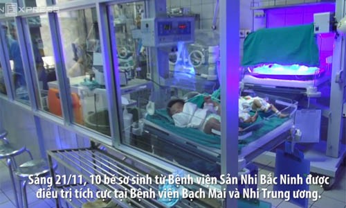 Các bé sơ sinh Bắc Ninh điều trị cách ly tại bệnh viện Hà Nội