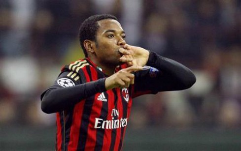 Robinho chơi cho Milan khi vụ tấn công diễn ra. Ảnh: Reuters.