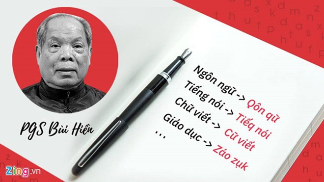 Cách cải tiến tiếng Việt của PGS-TS Bùi Hiền nhận về nhiều ý kiến phản đối. Ảnh: Zing.vn