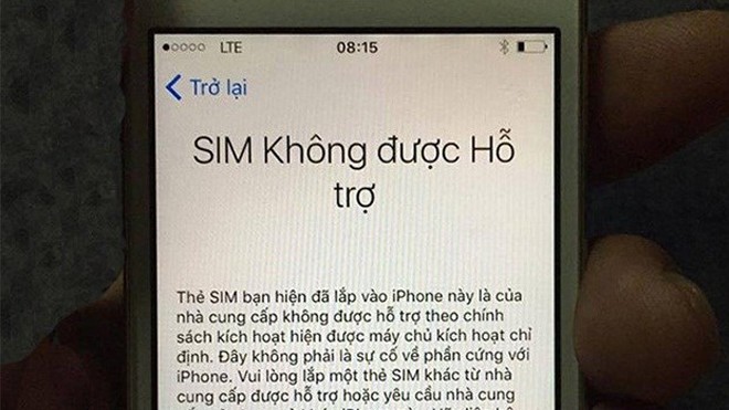 iPhone lock lại một lần nữa "đột tử" tại Việt Nam.