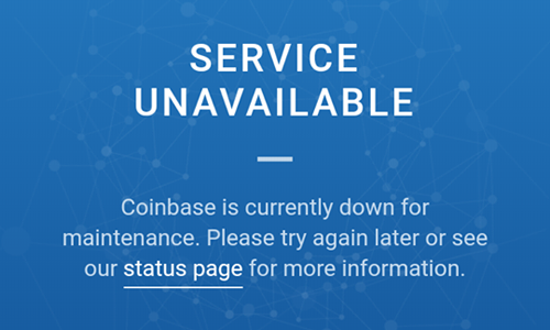 Sàn Coinbase tạm dừng hoạt động đêm qua.