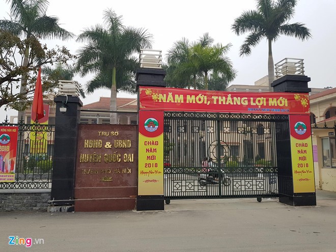 Trụ sở UBND huyện Quốc Oai, TP Hà Nội. Ảnh: Thắng Quang.