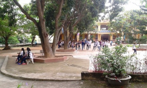 Một góc trường THCS Nhân đạo, nơi 7 học sinh bị cô giáo bắt xúc miệng bằng xà phòng