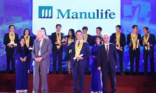 Manulife Việt Nam được vinh danh “Dịch Vụ Bảo Hiểm Nhân Thọ Tốt Nhất” lần thứ 9 tại Chương trình Liên hoan các Doanh nghiệp Rồng Vàng; Thương hiệu Mạnh Việt Nam 2017 – 2018