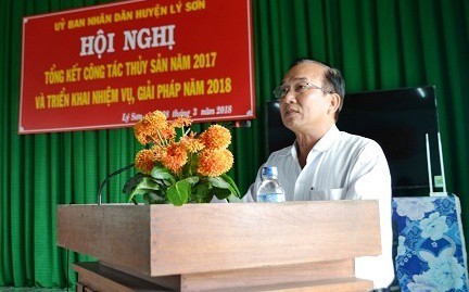 Ông Nguyễn Thanh, Chủ tịch UBND huyện Lý Sơn. Ảnh: UBND huyện Lý Sơn