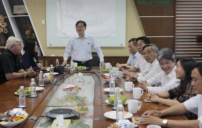 Ông Phan Xuân Dũng – Chủ nhiệm Ủy ban Khoa học Công nghệ và Môi trường của Quốc hội phát biểu tại buổi làm việc với VWS