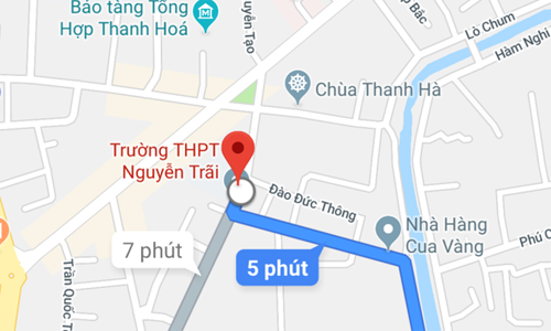 Khu đất hiện tại của Trường THPT Nguyễn Trãi nằm ở khu vực trung tâm TP.Thanh Hóa