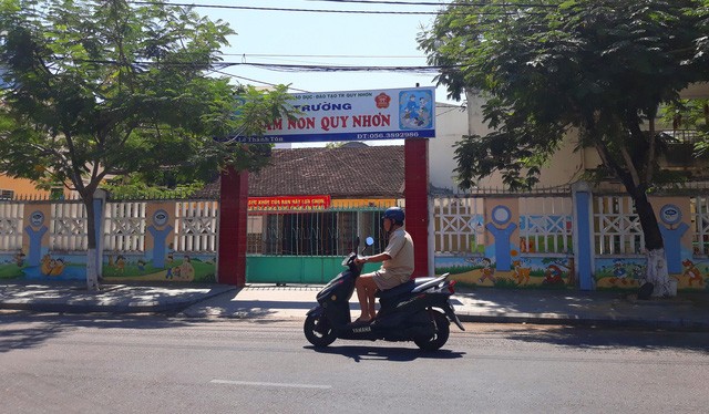 Trường Mầm non Quy Nhơn, nơi bà Phương công tác.