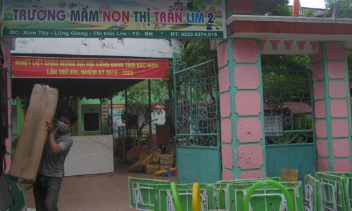 Trường Mần non 2 Thị trấn Lim nơi cháu bé học.