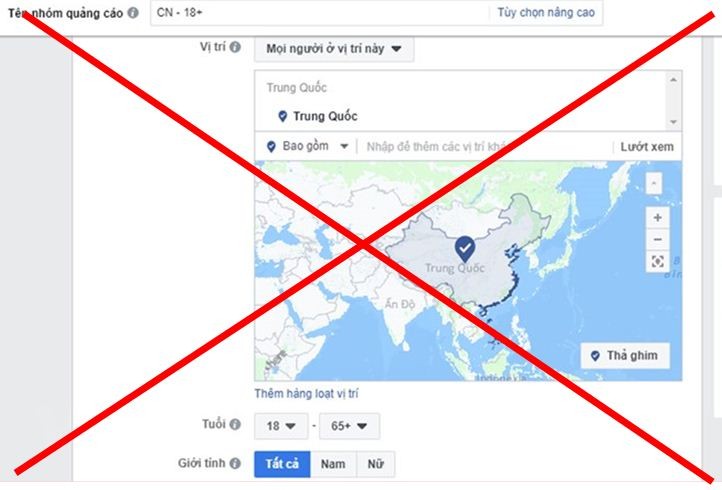 Bản đồ Facebook ngày 1/7 thể hiện chủ quyền sai lệch về hai quần đảo Hoàng Sa, Trường Sa của Việt Nam. 