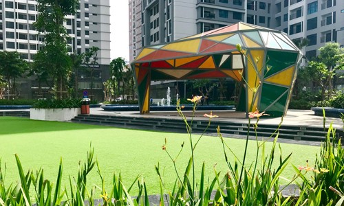 Cây xanh, thảm cỏ, công viên ngập tràn sắc xanh tại TNR Goldmark City