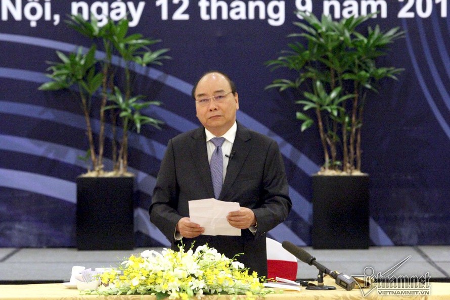 Thủ tướng Nguyễn Xuân Phúc phát biểu tại phiên đối thoại