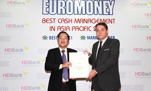 HDBank đạt giải ngân hàng có dịch vụ quản lý tiền mặt tốt nhất Châu Á 