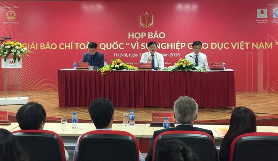 BTC họp báo công bố Giải Báo chí "Vì sự nghiệp Giáo dục Việt Nam" năm 2018