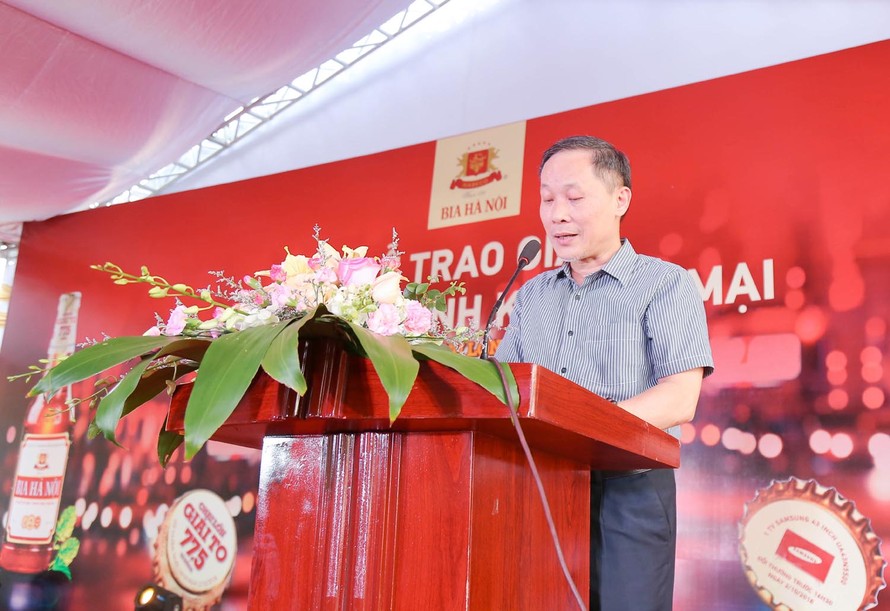 Ông Vương Toàn, Phó Tổng giám đốc HABECO phát biểu tại buổi lễ