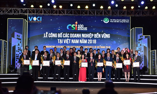Hòa Bình nhận giải thưởng doanh nghiệp bền vững năm 2018