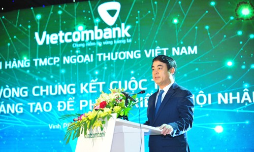 Ông Nghiêm Xuân Thành – Chủ tịch HĐQT, Chủ tịch Hội đồng KH&CN Vietcombank, Trưởng Ban Tổ chức phát biểu tổng kết Cuộc thi