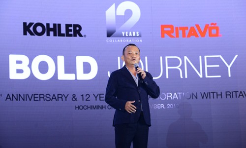 Ông Võ Mậu Quốc Triển _ Chủ tịch tập đoàn Rita Võ – Nhà phân phối chính thức của Kohler tại Việt Nam, giới thiệu về sự hợp tác 12 năm giữa Kohler và RitaVõ
