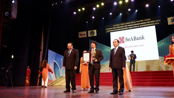 Seabank nhận giải thưởng sao vàng đất Việt và thương hiệu dẫn đầu VN