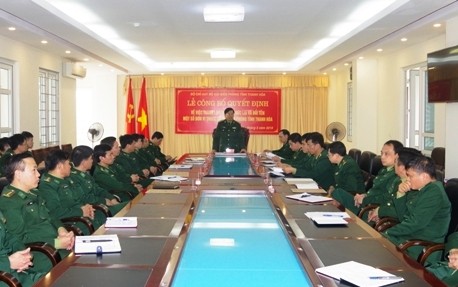 Lễ Công bố quyết định của Bộ Tổng Tham mưu về thành lập mới, sắp xếp lại một số tổ chức thuộc Bộ đội Biên phòng tỉnh Thanh Hóa.