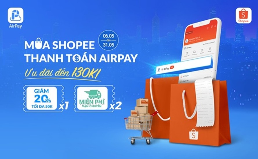 Dễ dàng thanh toán mua hàng trên Shopee nhờ ví điện tử AirPay