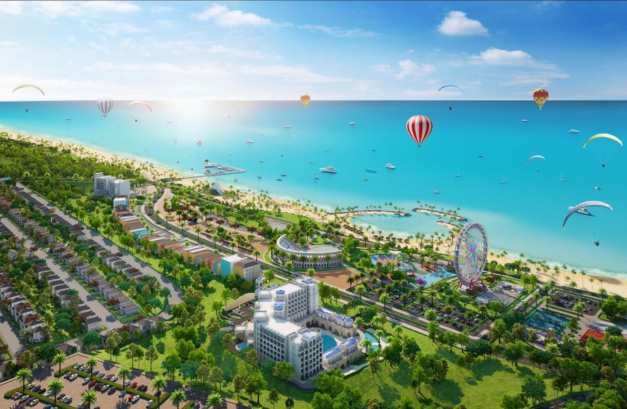Phối cảnh khu vui chơi ven biển của dự án NovaWorld Phan Thiết