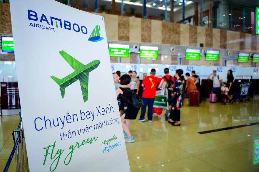Chuyến bay Xanh đầu tiên của Bamboo Airways với chặng bay từ Hà Nội đến Quy Nhơn được khai thác vào ngày 5/6 