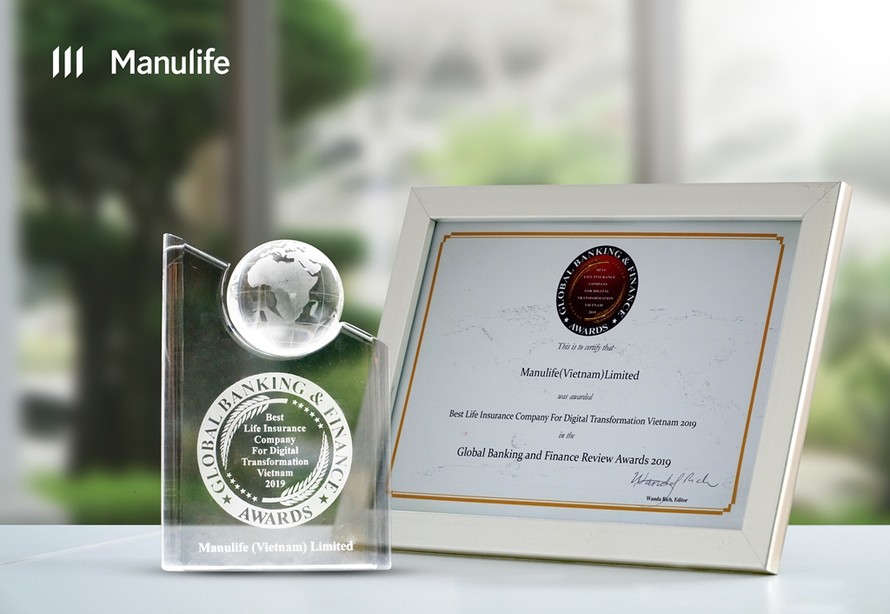 Manulife là công ty BHNT tốt nhất về chuyển đổi số hoá tại Việt Nam