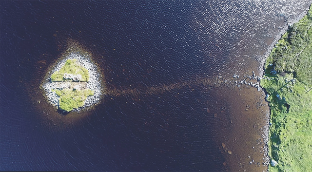 Một trong những hòn đảo nhân tạo tại Scotland.