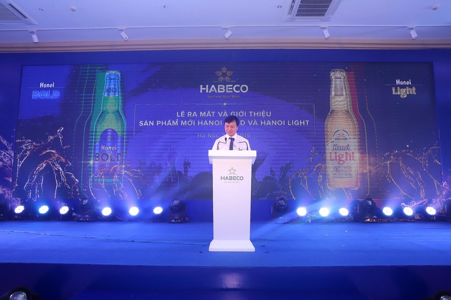 Ông Trần Đình Thanh, Chủ tịch HĐQT Habeco tại lễ ra mắt sản phẩm mới
