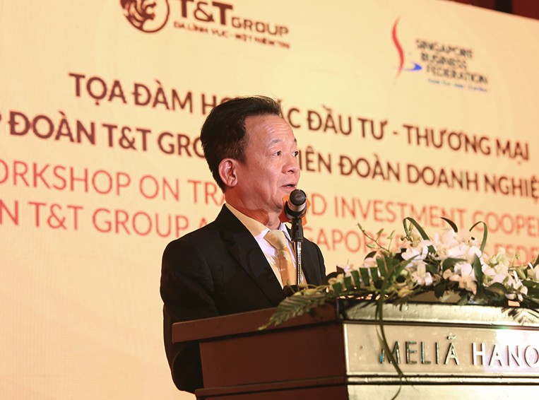 1. Ông Đỗ Quang Hiển - Chủ tịch HĐQT kiêm Tổng Giám đốc Tập đoàn T&T Group phát biểu tại buổi Tọa đàm (ảnh Chủ tịch Đỗ Quang Hiển)