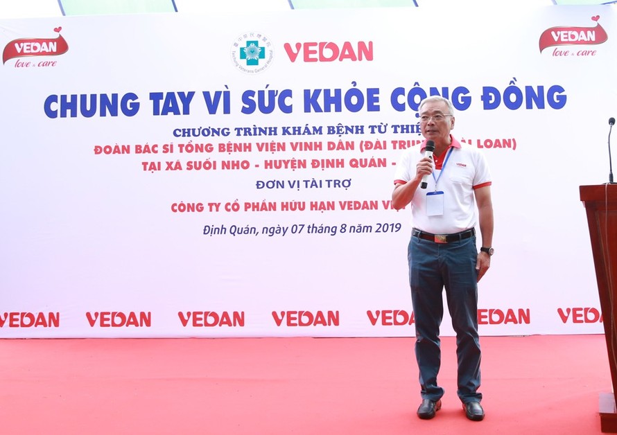 Ông Yang Kun Hsiang, Phó chủ tịch HĐQT kiêm Tổng giám đốc Công ty CPHH Vedan Việt Nam phát biểu khai mạc