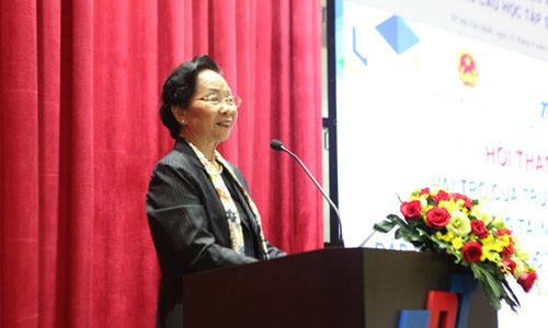 Bà Nguyễn Thi Doan phát biểu tại hội thảo