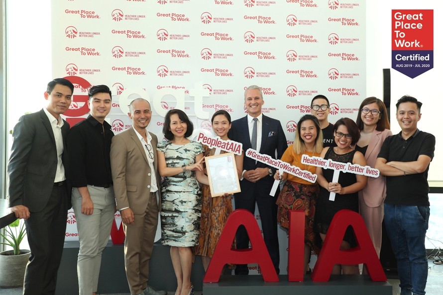 AIA Việt Nam được tôn vinh doanh nghiệp có “môi trường làm việc lý tưởng” năm thứ 2 liên tiếp