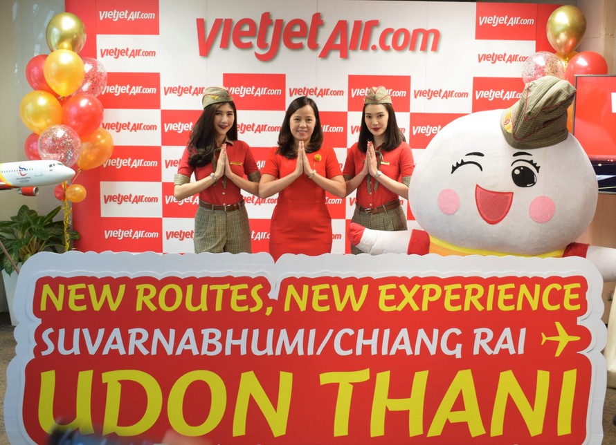 Vietjet Thái mở thêm 2 đường bay mới Bangkok/Chiang Rai – Udon Thani, và tung cẳ trăm nghìn vé khuyến mại