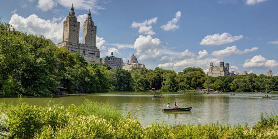 Một góc hồ cảnh quan hồ nhân tạo tại Công viên Trung tâm New York