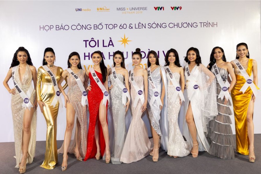 Một số thí sinh top 60 Hoa hậu Hoàn vũ VN 2019