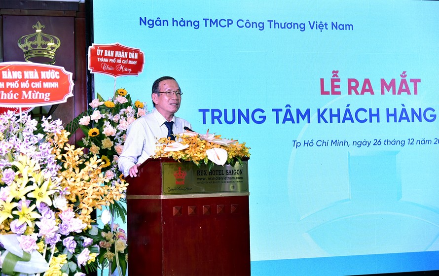 Phó Giám đốc NHNN TP.HCM phát biểu tại Lễ ra mắt Trung tâm khách hàng phía Nam