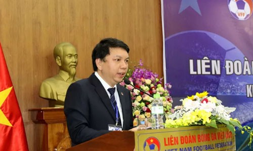 Tổng Thư ký Lê Hoài Anh cho biết VFF đang chờ kết luận từ cơ quan điều tra xung quanh nghi ngờ tiêu cực ở Giải U19 quốc gia Ảnh: VFF