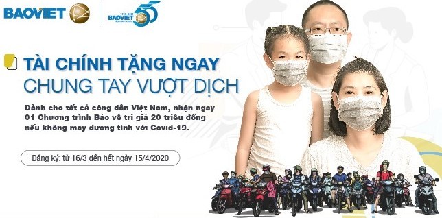 Bảo Việt tung gói hỗ trợ miễn phí 1 triệu người Việt phòng chống dịch SARS-CoV-2