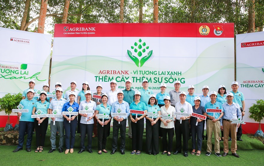 Các đại biểu tham dự Lễ phát động chương trình trồng cây xanh tại Tuyên Quang