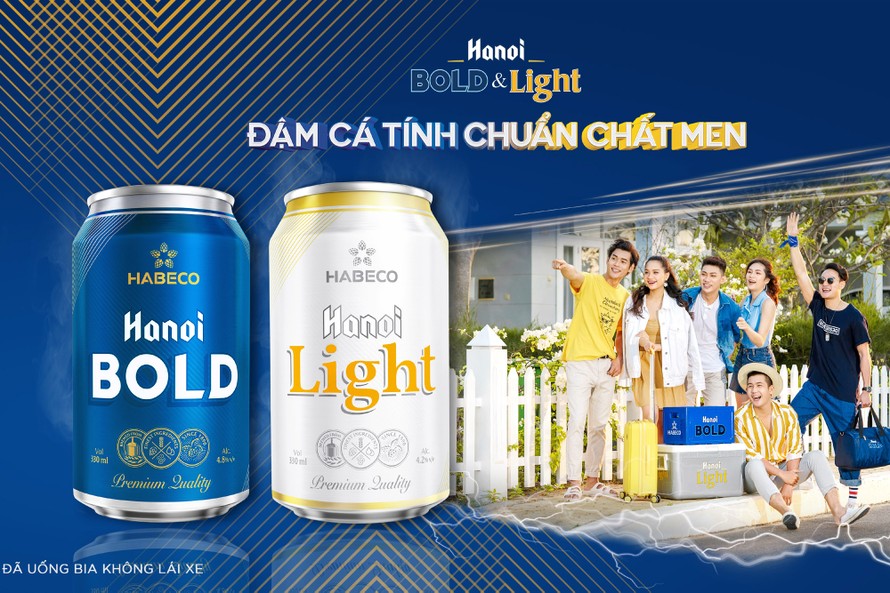 Hai dòng sản phẩm Hanoi BOLD và Hanoi Light lon 330ml mới dành cho giới trẻ